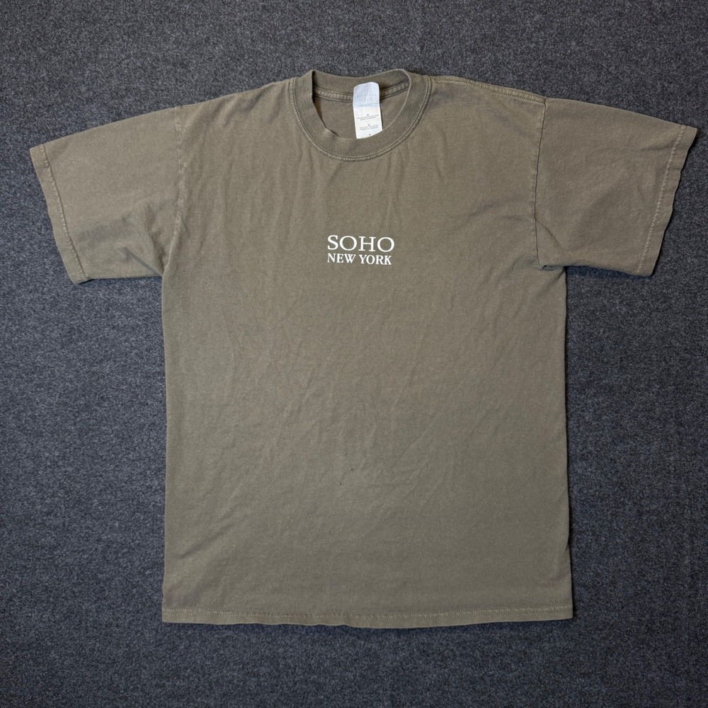 Vintage Soho New York T-Shirt Mens Medium brown Streetwear Graphic